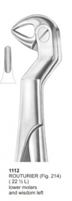  ROUTURIER (Fig. 214) ( 22 ½ L) lower molars and wisdom left 